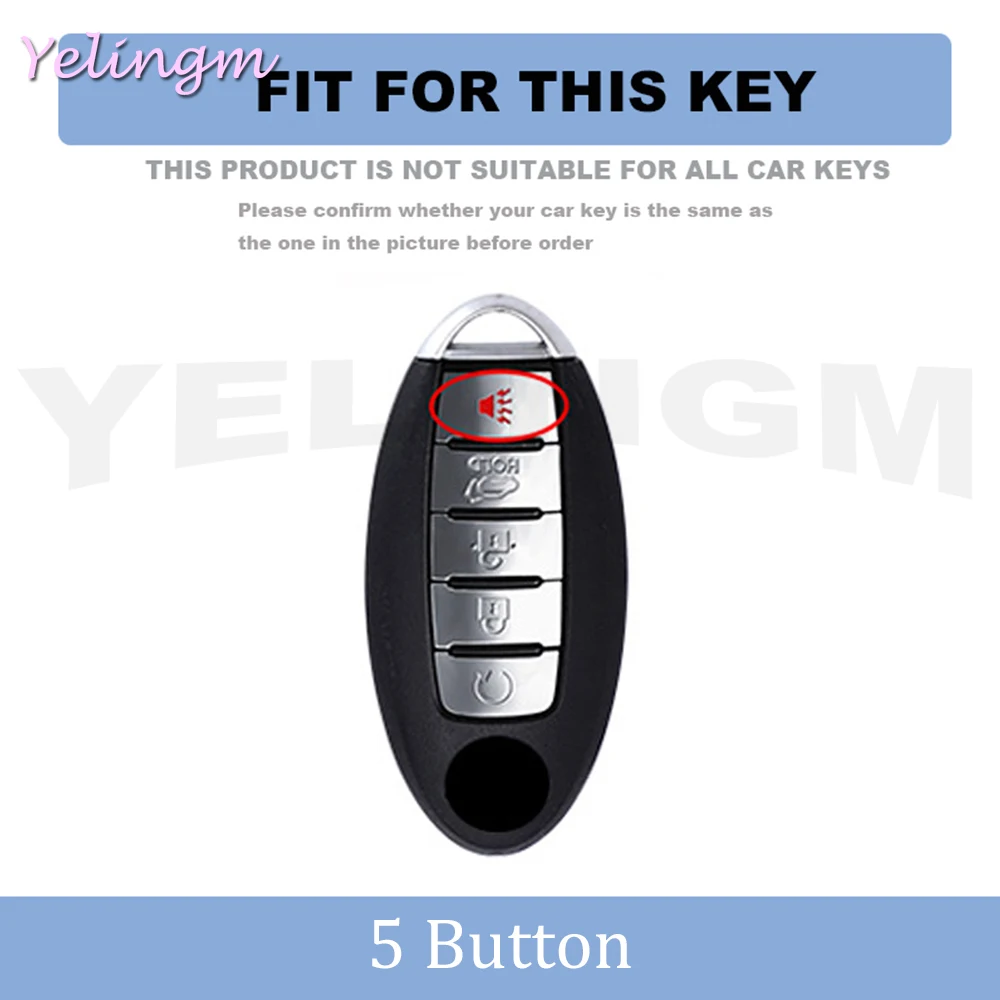 5Buttons for Nissan X Trail T32 Rouge Maxima Altima Sentra Murano Qashqai Car Remote Key Case Cover Shell Fob Holder Keychain