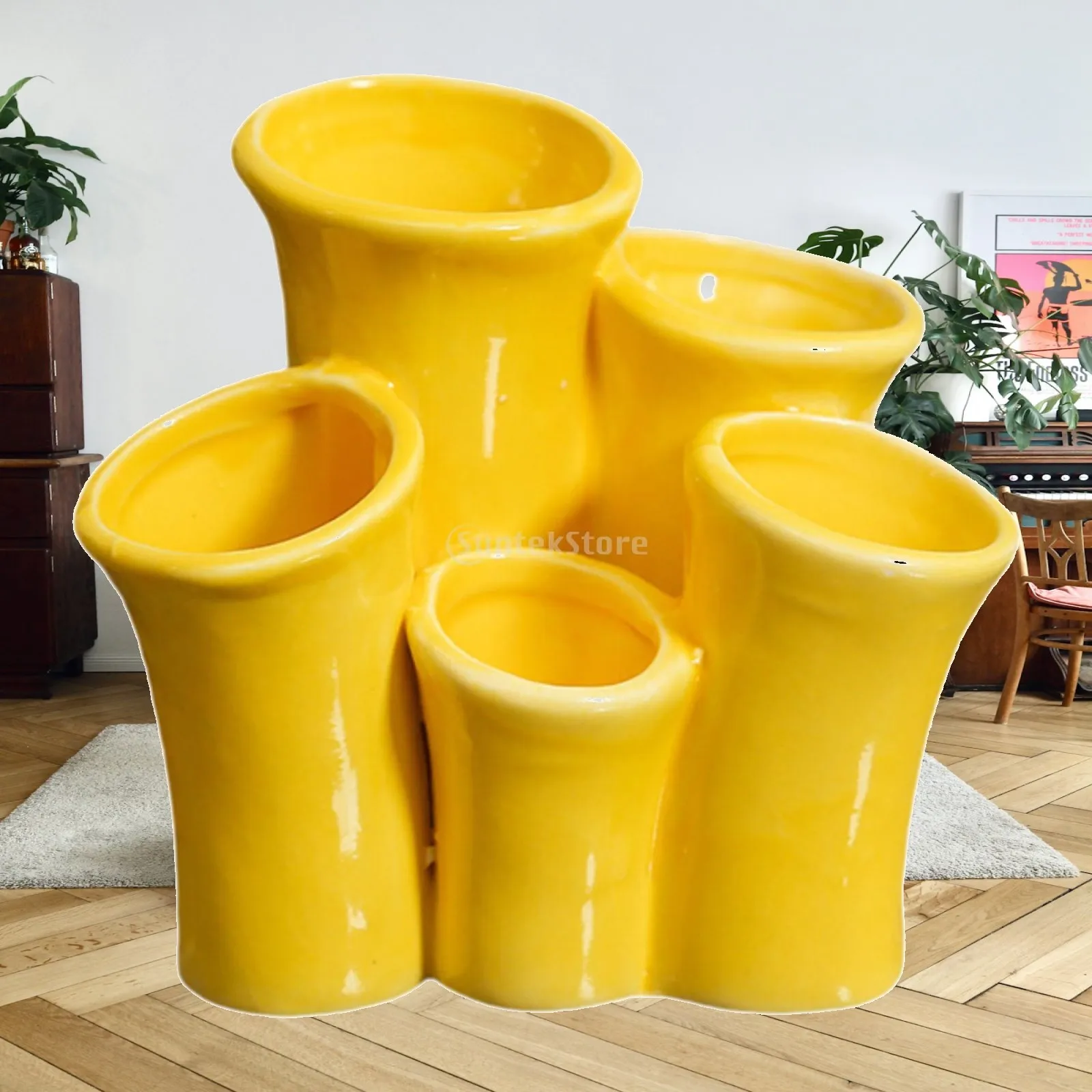Coral Ceramic Multifunctional Organizer Versatile Easy Cleaning Bathroom Organizer for Hotel Home Countertop Bathroom Vanity