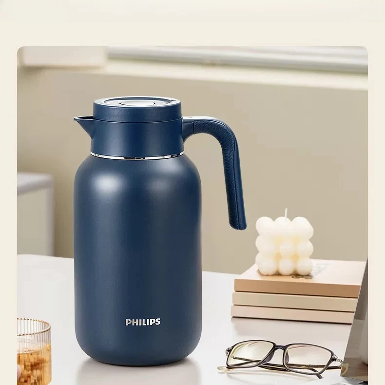 Carafe isotherme Philips en acier inoxydable SUS316 – L'outil fiable pour le stockage d'eau chaude et froide, idéal pour les familles et les amateurs de voyages.