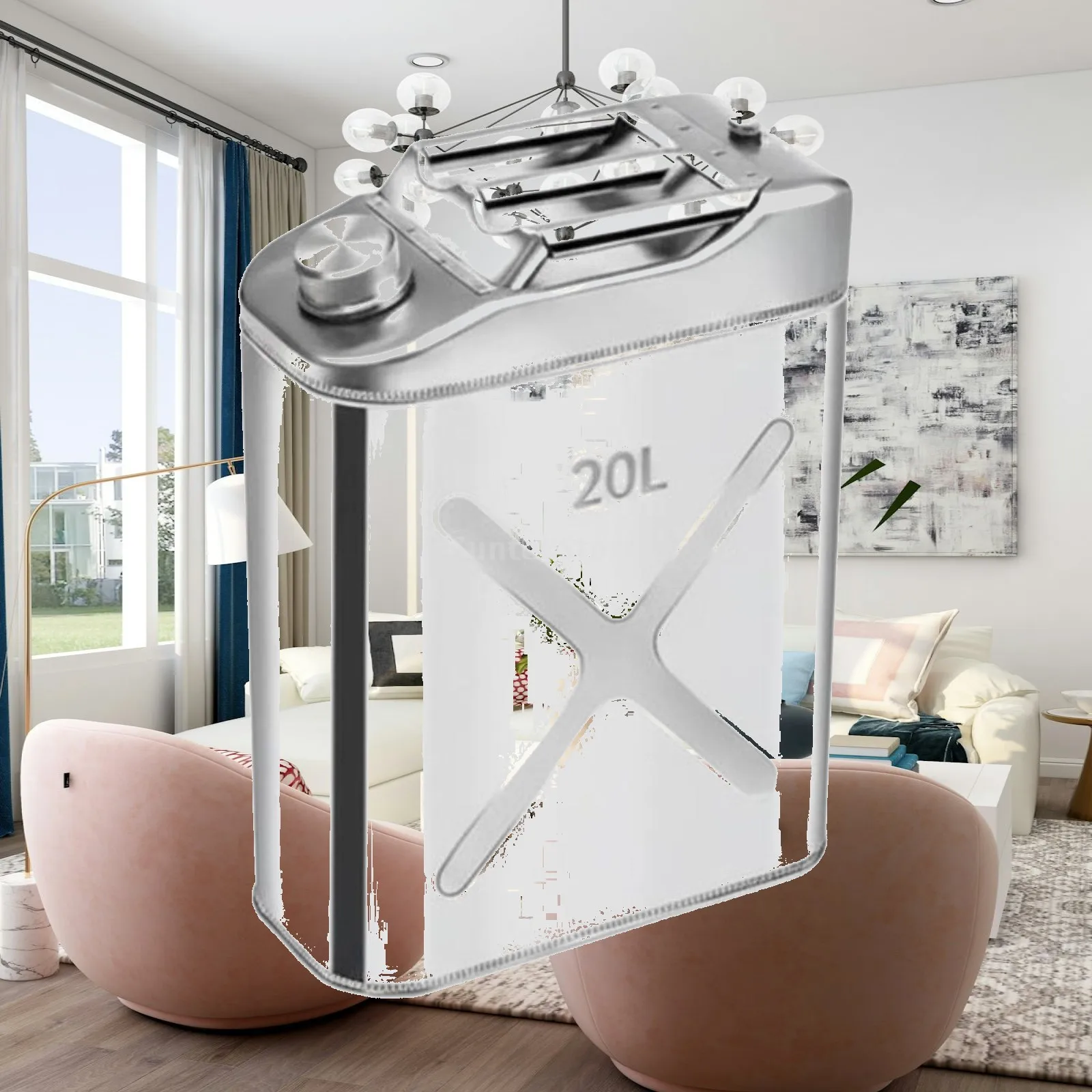 Stainless Steel Storage Can Leak-Resistant Portable Energy Tank Metal Emergency, trip