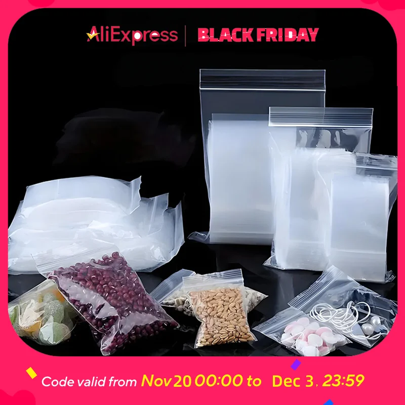 أكياس ختم PE شديدة التحمل - أكياس بلاستيكية سميكة مقاومة للماء للتخزين والحرف اليدوية والمجوهرات والتنظيم وسحاب قابل للإغلاق