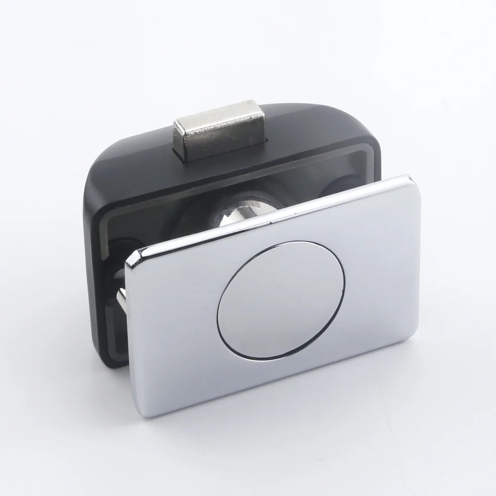 Zinc Alloy Push Button Cabinet Lock Keyless Latch For RV For Camper Drawer 15-18mm Panel Recessed Handle