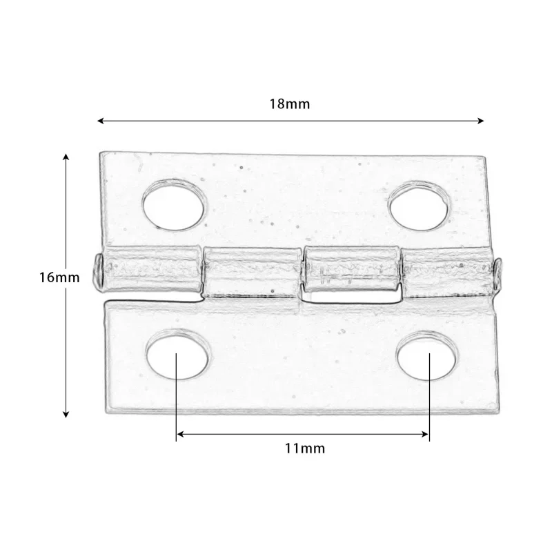 Mini Cabinet Hinges Furniture Fittings Decorative Small Door Hinges for Jewelry Box Furniture Hardware