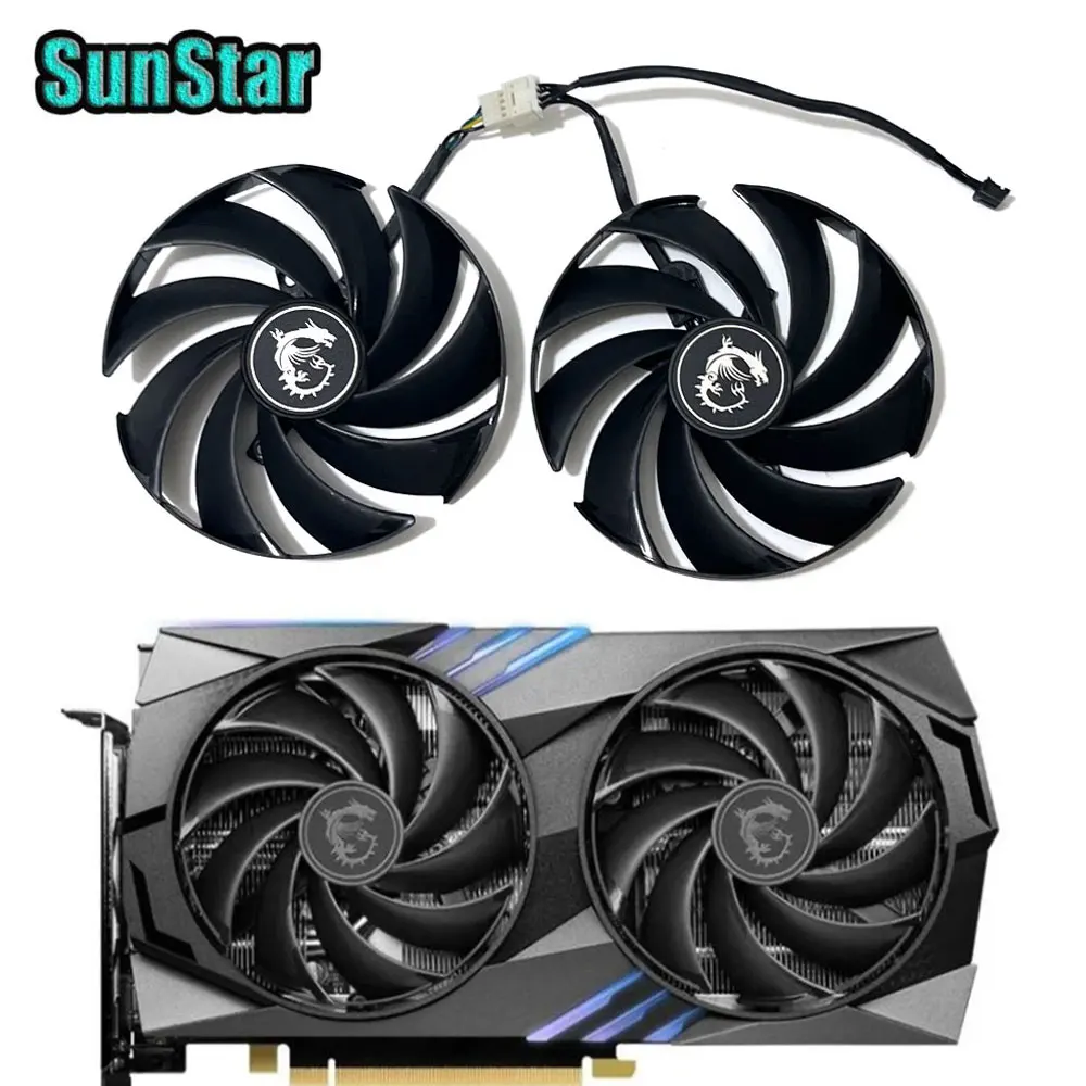 

NEW Original 95MM PLD10010S12HH RTX4060 4060Ti GPU Replacement Cooler Fan For MSI RTX 4060 RTX 4060Ti Gaming X Graphics Card Fan