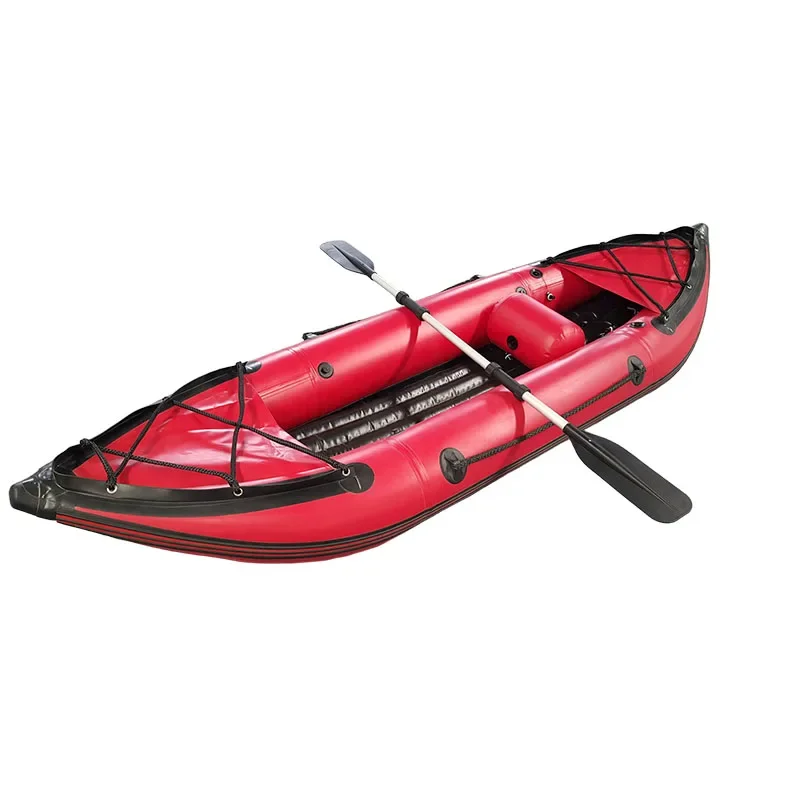 

High Quality Customized Inflatable PVC Canoe Kayak River Boat with Airmat Floor Wholesale 2-Person Capacity