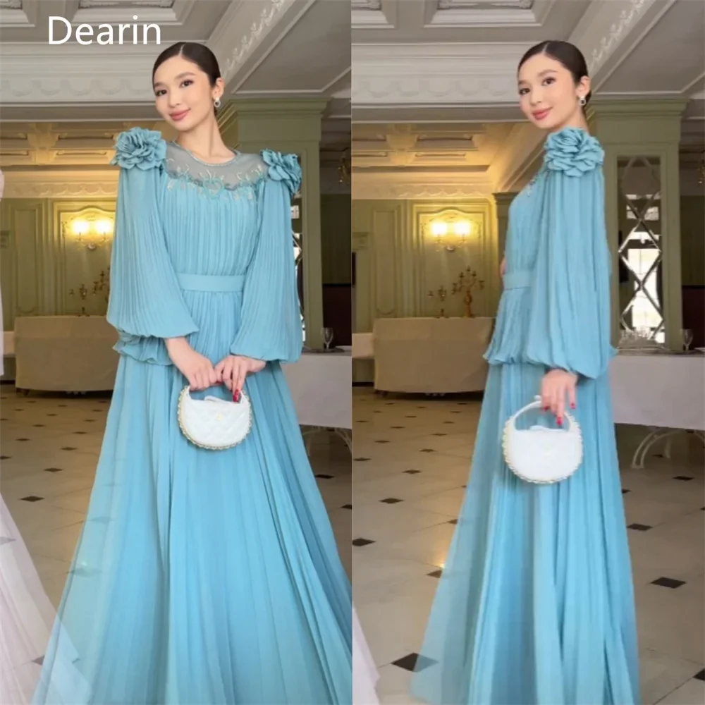 

Formal Gown Evening Prom Dress Dearin Jewel A-line Floor Length Skirts Fold Layered Draped Contoured Tulle Bespoke Occasion Dres