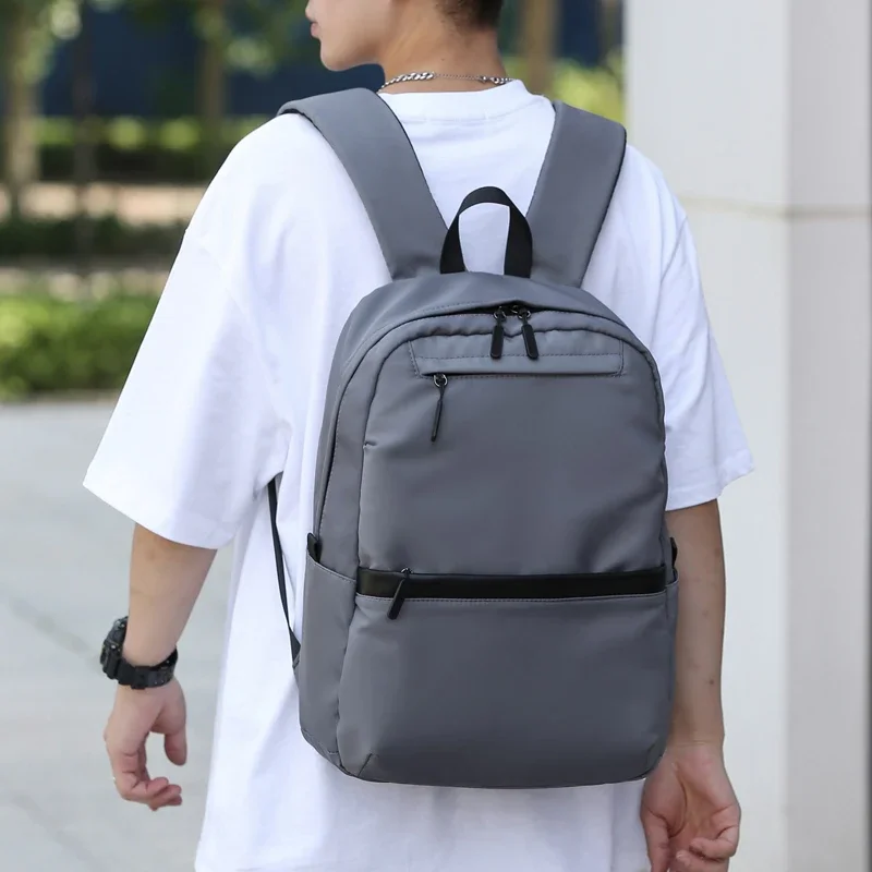 14 Inch Large Capacity Leisure Schoolbag Sports Simple Men And Women Universal Computer Backpack With Pendant mochila Рюкзак sac
