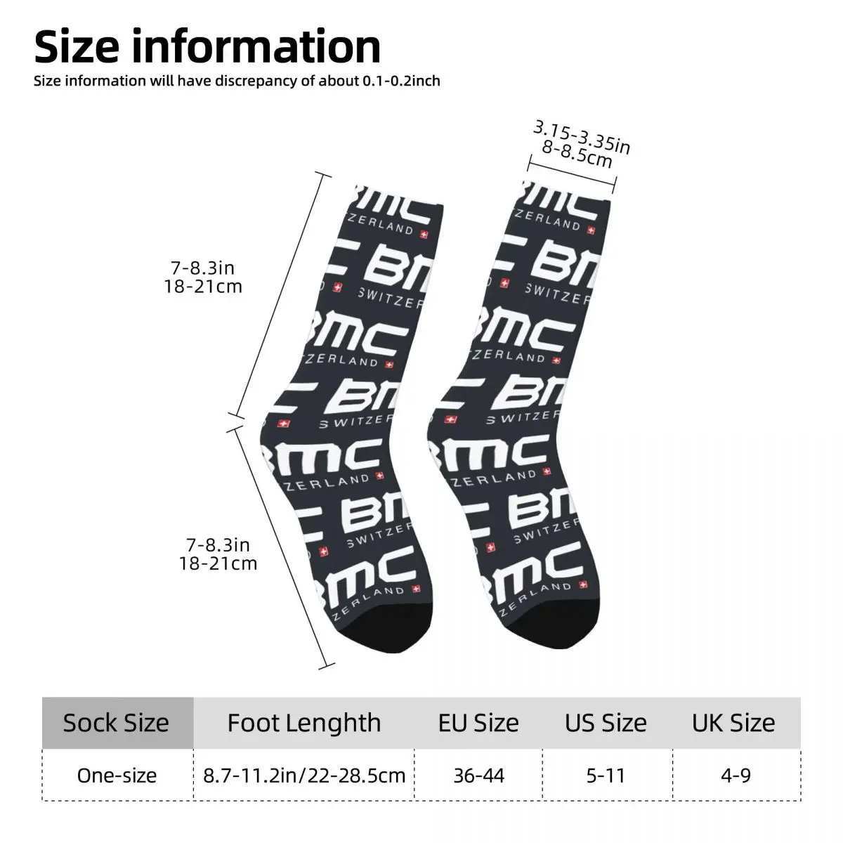 BMC Socks Winter Switzerland Bikes Stockings Modern Adults Men Quality Socks Custom Climbing Anti Bacterial Socks