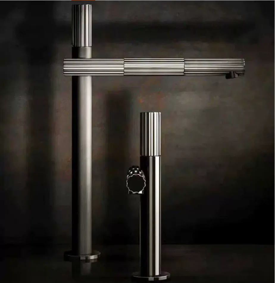 New Bathroom Basin Faucet Chrome Single Lever hot and cold Unique Design Crane Brass Sink mixer Gray Tap