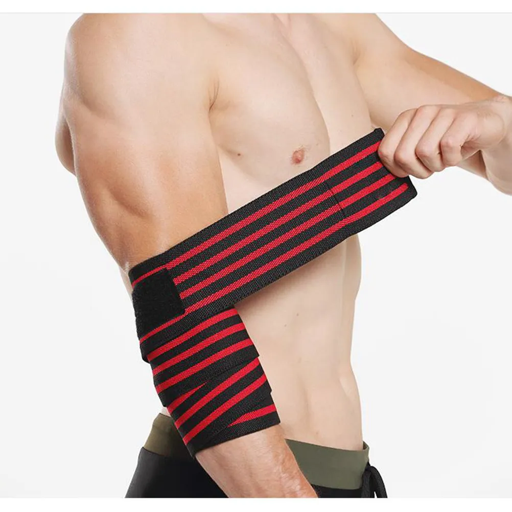 1Pair Elbow Bandage Protector Thickened Widened Adjustable Elbow Support Strap for Fitness Sports Injury Relief Compression