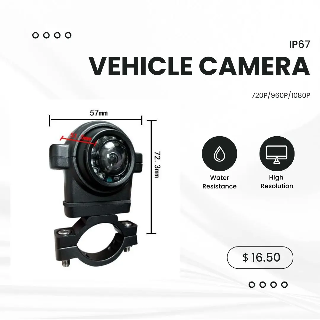 

1920*1080P AHD Side View Camera 12V for Bus Truck Vehicle Monitoring IR Night Vision Car Surveillance Camera IP68 Waterproof