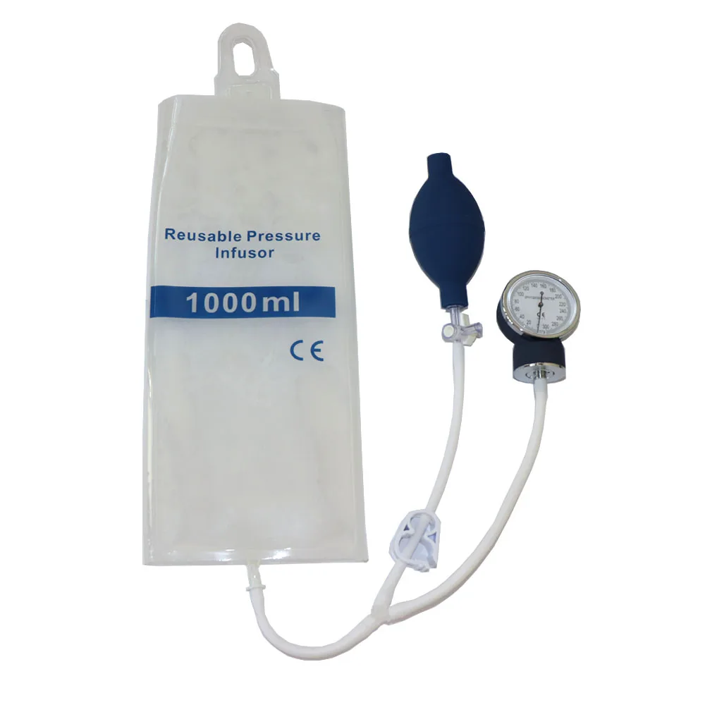 

Infusion Pressure Bag with Pressure Display 1000ml.for Blood and Fluid Quick Infusion.