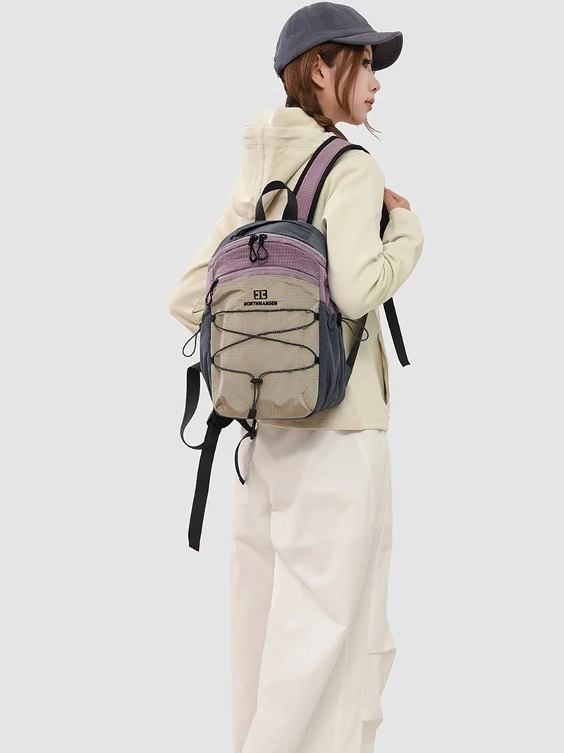 Lightweight Colorblock Daypack Backpack, Portable Casual Day Bag for Teens and Adults, Perfect for Daily Commuting, Short