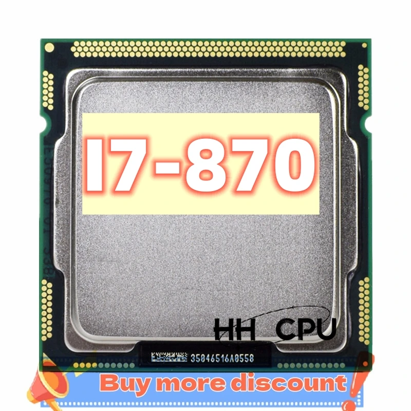 Core i7 870 i7-870 2.9 GHz Quad-Core CPU Processor 8M 95W LGA 1156