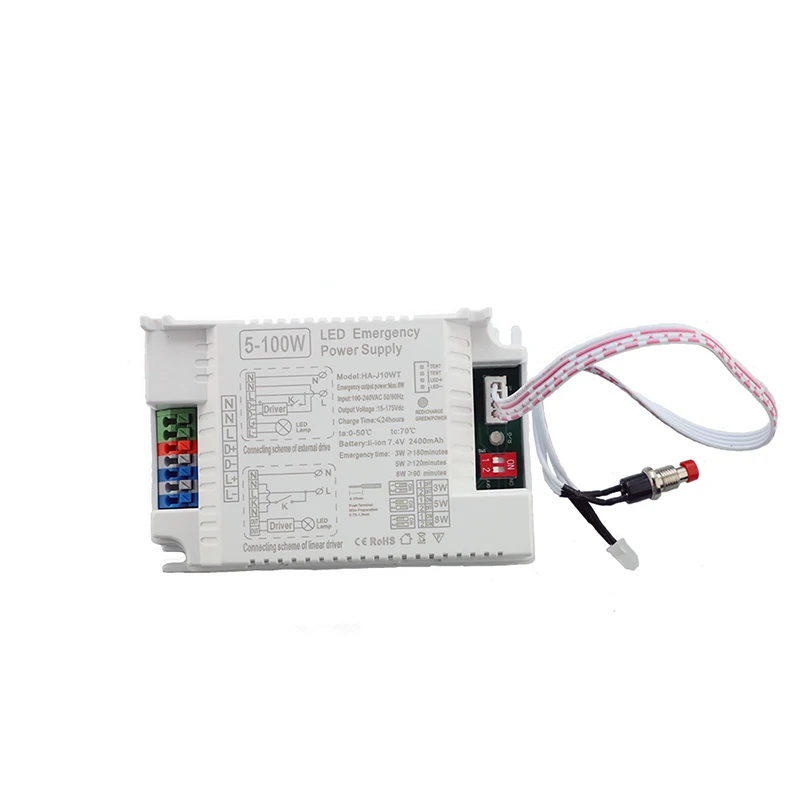 

Настраиваемый светодиодный аварийный источник питания для шахтных фонарей 5-100 Вт, источник питания аварийного освещения с постоянной мощностью на 3 часа