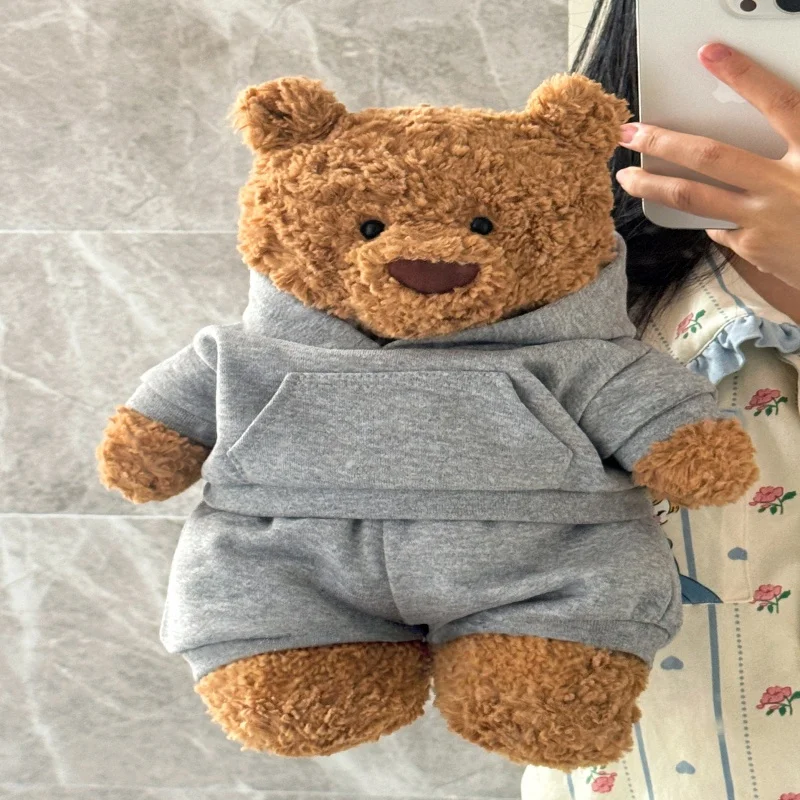 For Handmade Reference Barcelona Bear Clothes Doll Clothes Sweatshirt Hoodie Long Sleeve Sweatshirt Pants Sports Baby Clothes
