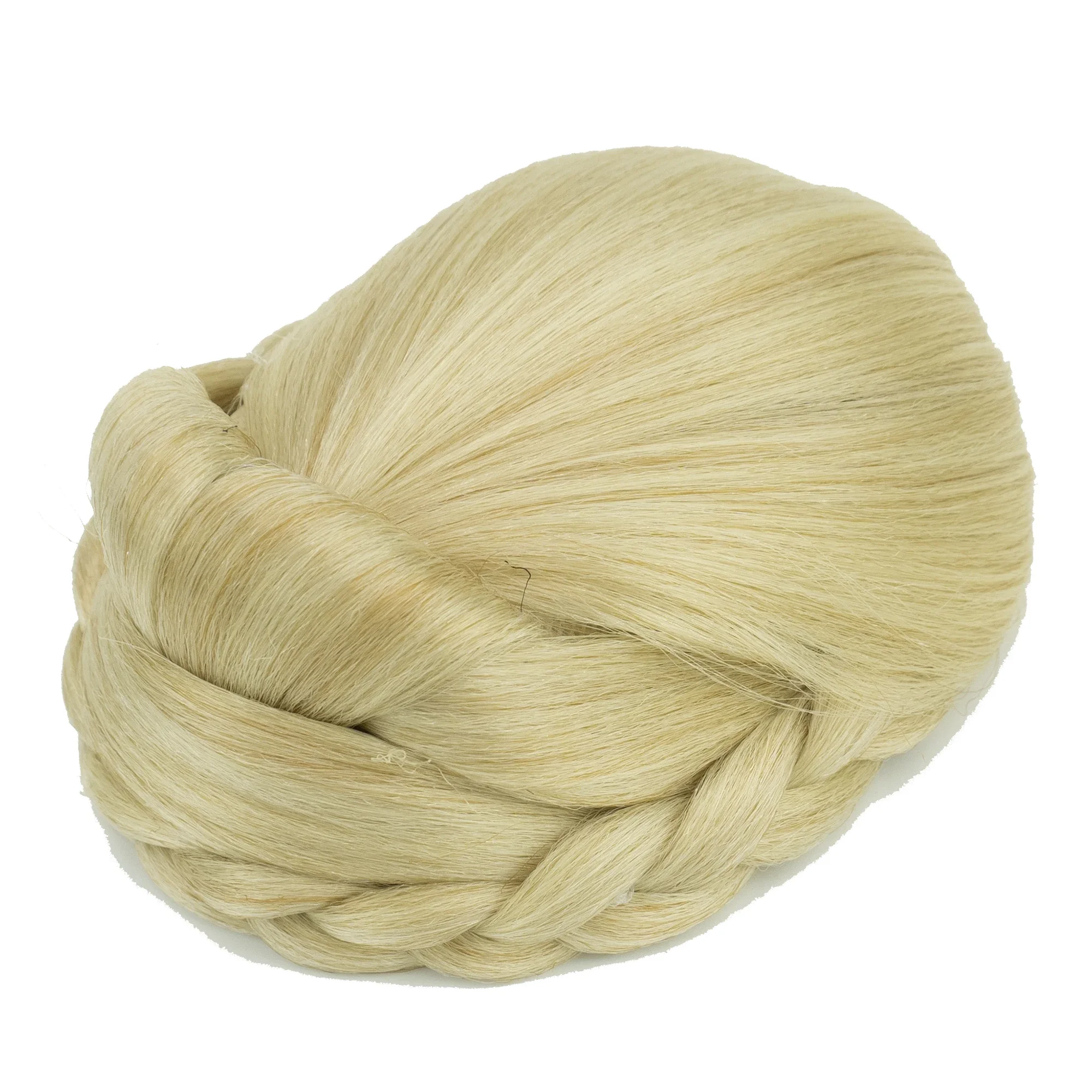 Synthetic Hairpieces Braided Chignon Black Blonde Clip In Fake Hair Bun Cover Donut Hair Pieces for Women