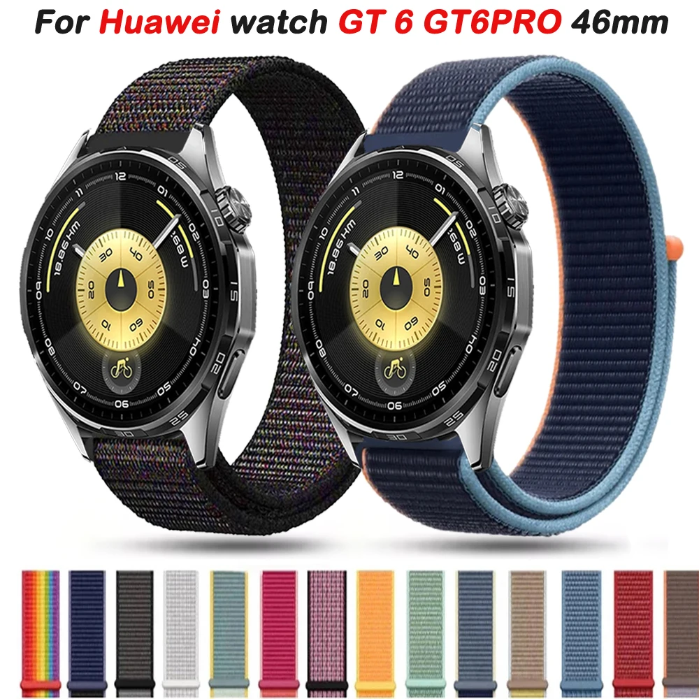 

Официальный нейлоновый ремешок для Huawei GT6/GT5/GT4, 46 мм, классический и стильный ремешок для часов 22 мм, совместимый с Huawei GT6pro GT5pro 46 мм