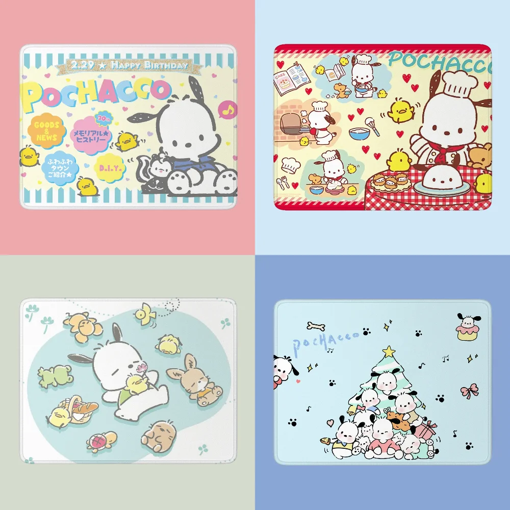 Pochacco Small Mouse Pad Computer Mouse Mats Anime Gamer Sanrio Pad on the Table Kawaii Gaming Pc Accessories Cute Keyboard Mat