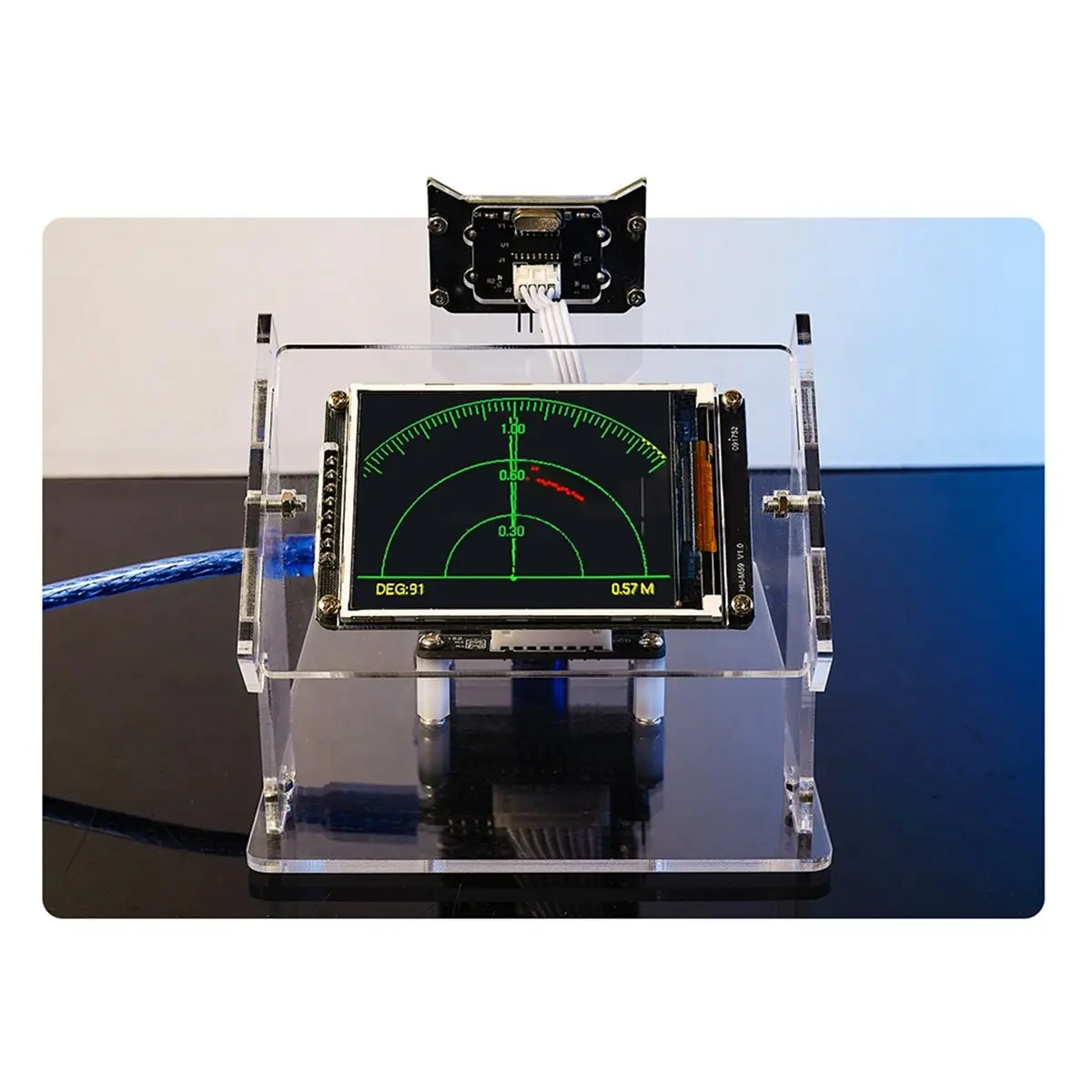 Simulated Radar Ultrasonic Wave Radar Scanner DIY Programming Learning Electronic Kit for Students