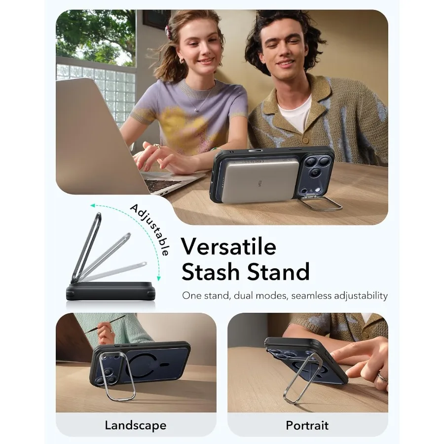 حافظة هاتف مغناطيسية للحماية من السقوط من الدرجة العسكرية مع حامل وتحكم في الكاميرا لهاتف iPhone 17 Pro متوافقة مع MagSafe Scra #5