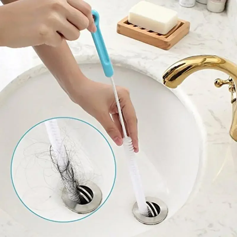 1PCS Sewer Cleaning Brush Bendable Sink Cleaning Brush Kitchen Toilet Sewer Hair Cleaner Tools