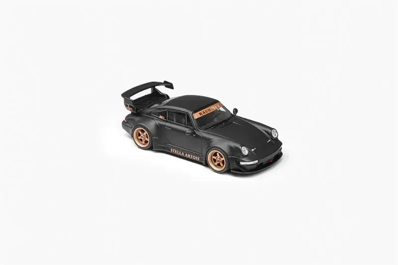 

Decode 1:64 RWB 964 Stella Artois Matte Black Die-Cast Car Model Collection Miniature
