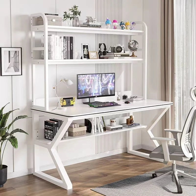 

Integrated desk bookshelf Computer desk Desktop with bookshelf Integrated combination hole board raw writing small apartment