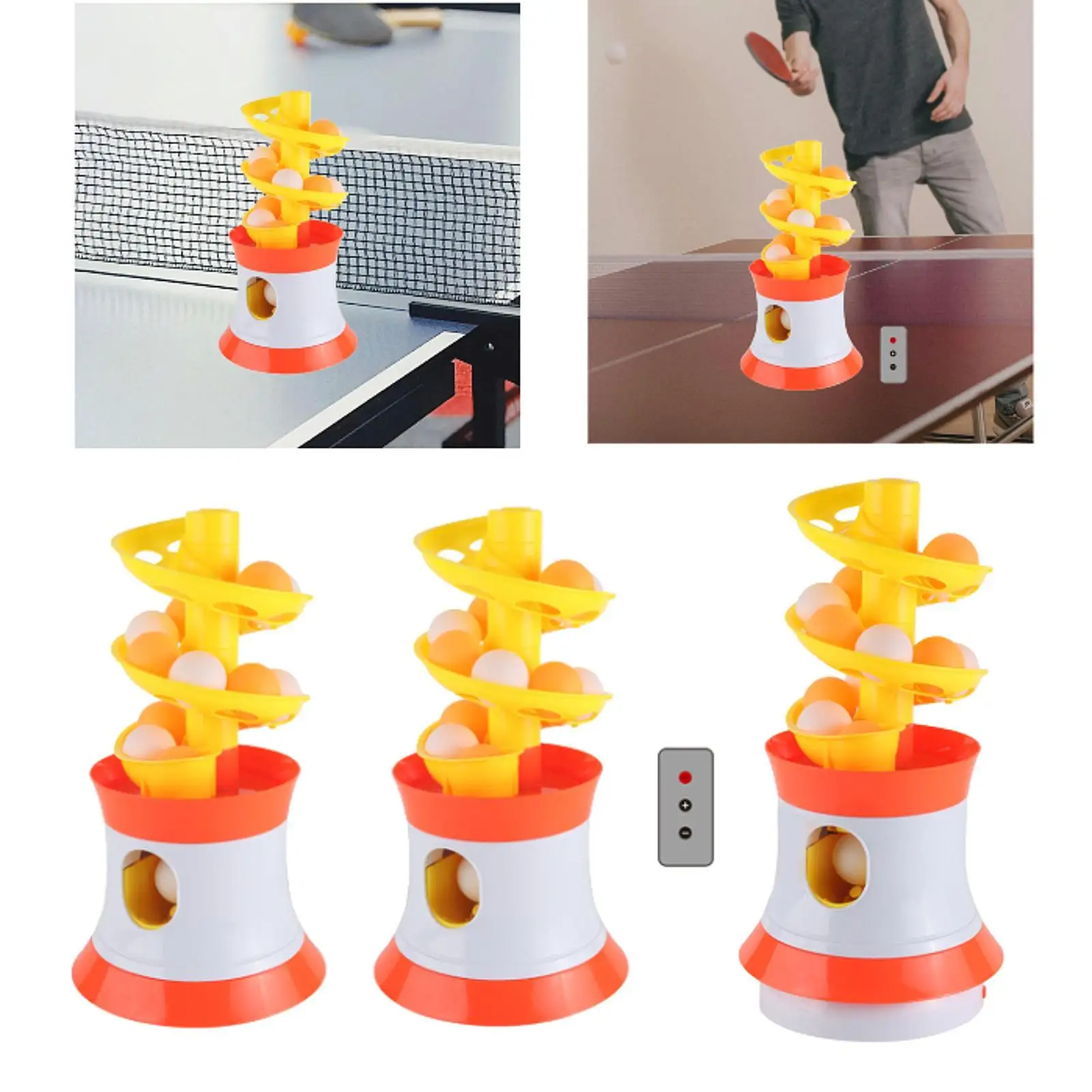 

Робот для настольного тенниса, тренировочное оборудование, портативное с 16 мячами, машина для игры в пинг-понг, соло, тренировки, спорт на открытом воздухе, дом