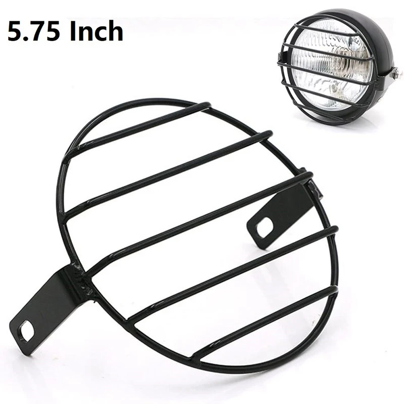 Motorcycle 5.75 Inch Headlight Grille Side Mount head light lamp Cover for Cruiser Chopper Bobber Old School Cafe Racer