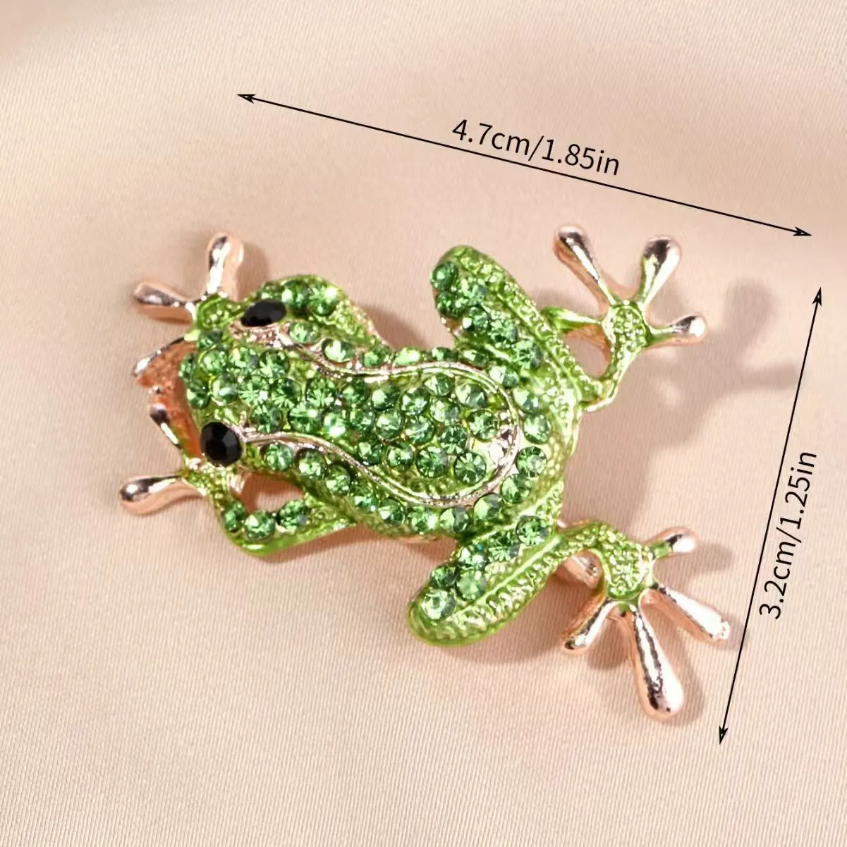 Luxury Full Rhinestone Frog Brooches For Women Unisex Party Wedding Gifts Cartoon Animal Brooch Pins Jewelry Dropshipping image 5