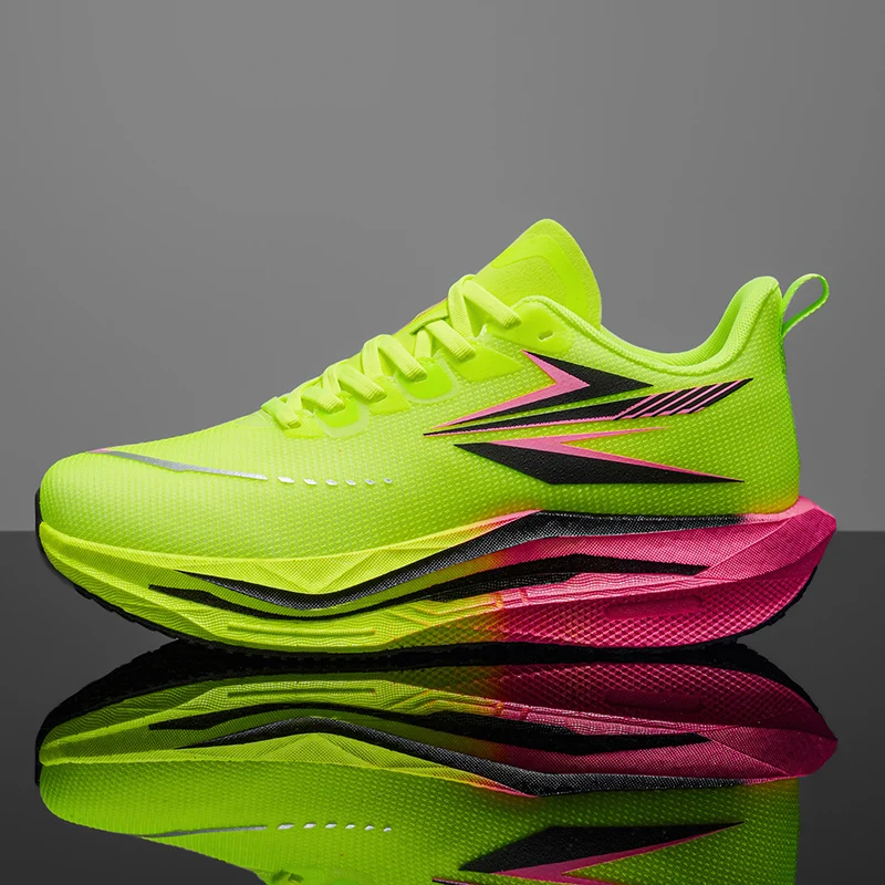 

Running Shoes Speciality Carbon Board Marathon Men Sports AirCushion Breathable Lightweight Women's Comfortable Nonskid Sneakers