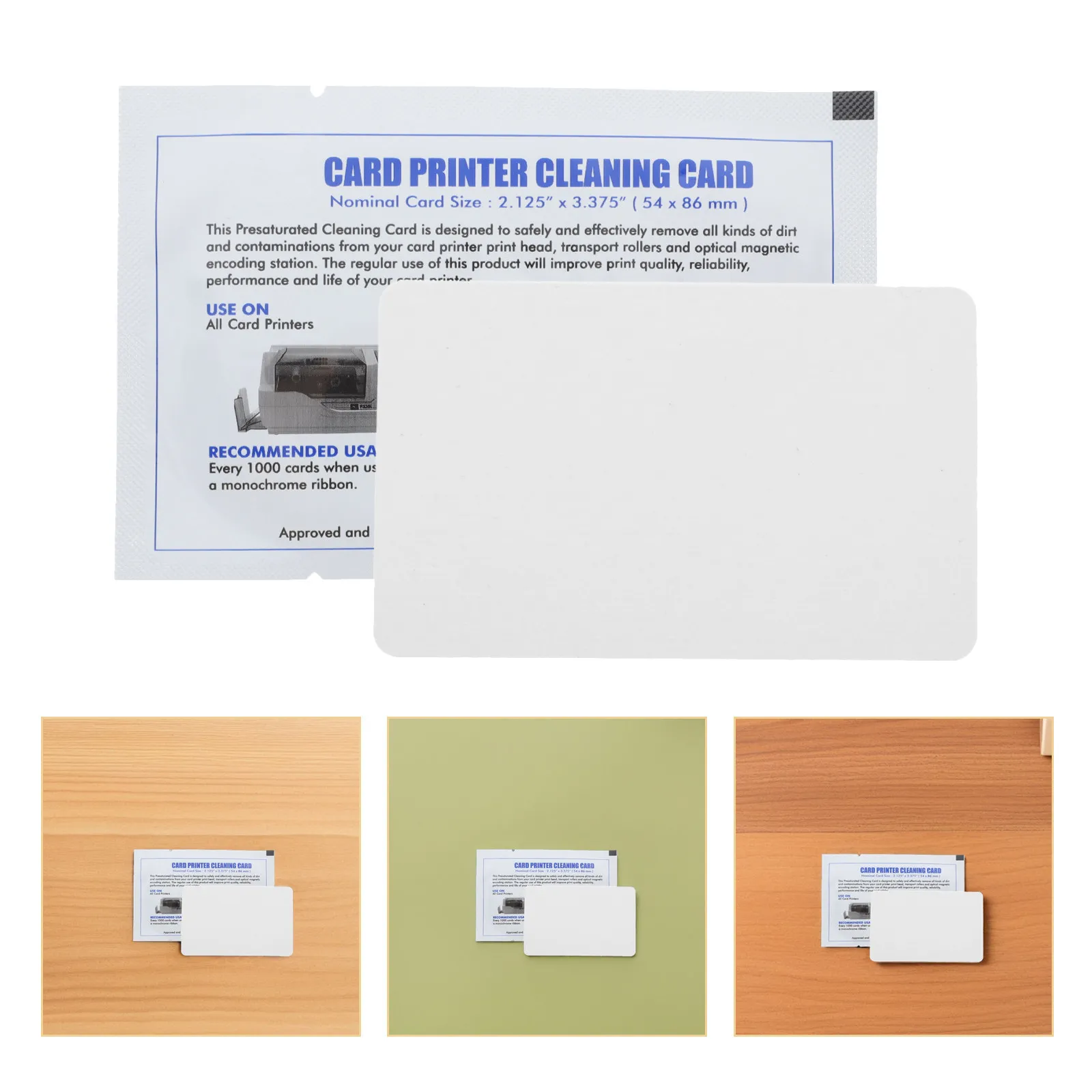15Pcs Printer Cleaning Cards 4.9x3.1inch Deep Cleaning Sheets for Currency Counters Pos Terminals Scanner Maintenance