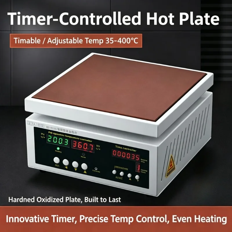 Smart Heating Station 110V/220V Digital Preheater Room Temp-400℃ BGA Rework PCB Repair Tool with Timer