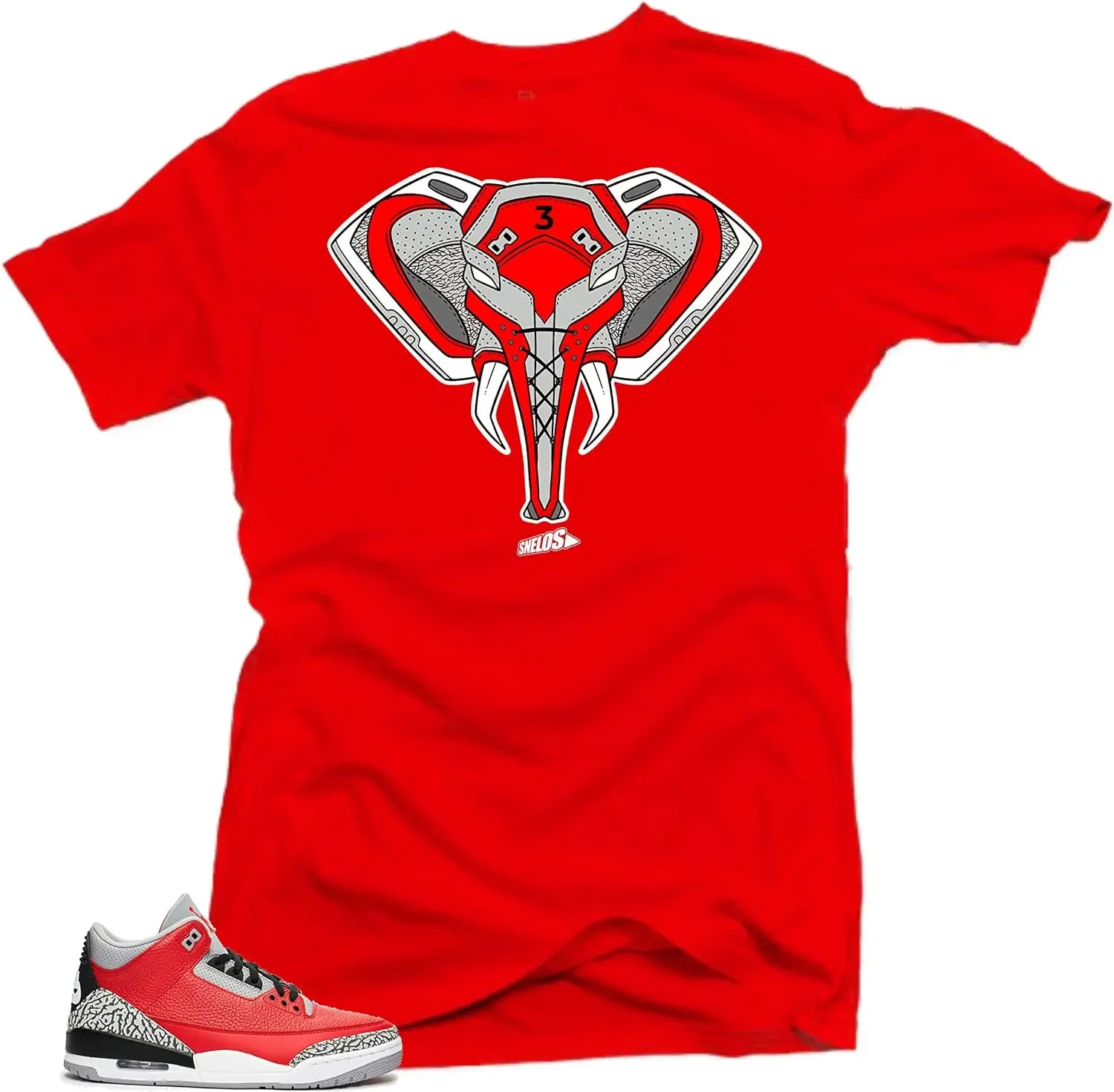 PEACE Shirt to Match  3 Red Cement 2020 Match Sneaker Tees