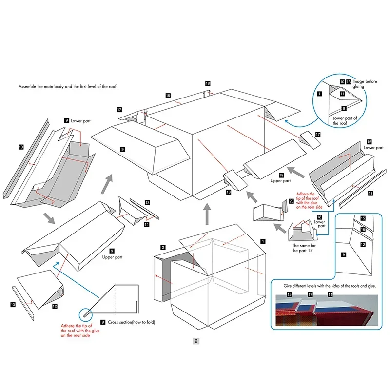 Thailand Tempel des Smaragdes 3D-Papiermodellhaus Papercraft DIY Kunst Origami Gebäude Teenager Erwachsene handgemachtes Bastelspielzeug QD-194