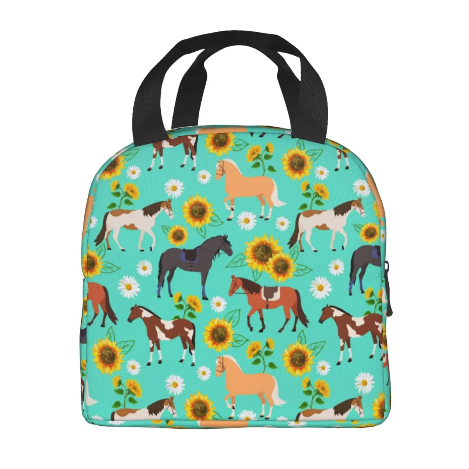 Sunflower Lunch Bag For Women Men Insulated Lunch Box Washable Cooler Tote Bag Reusable Lunch Bags For Office Work Picnic Beach