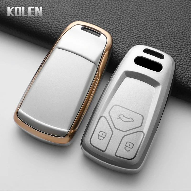 Mode TPU voiture télécommande clé housse coque pour Audi A4 A4L A5 Q5 Q7 TT TTS 8S B9 clé protecteur Fob porte-clés accessoires sans clé