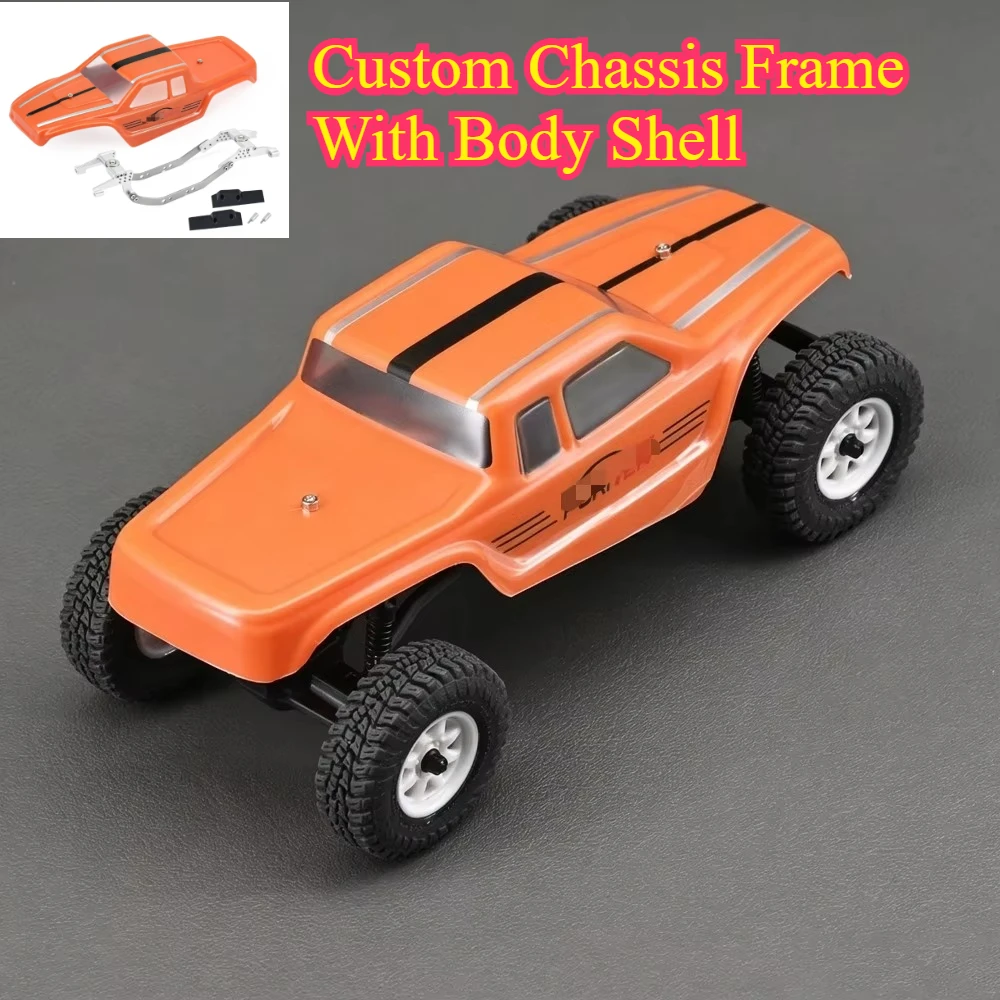 Upgrade RC High Performance Rock Crawler LCG Competition Chassis Frame With Body Shell For 1/30 SCX30 Series custom size parts