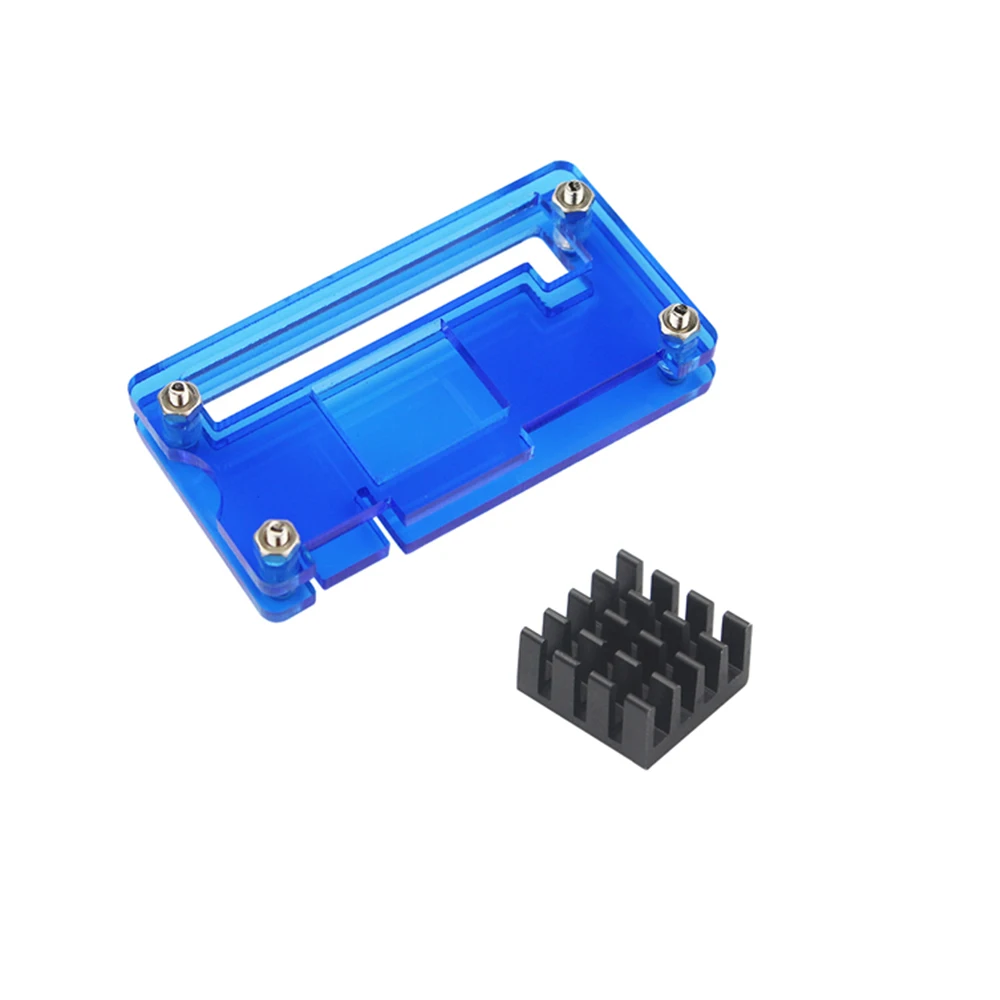 Voor Raspberry Pi Nul 1.3/2/W/WH Acryl Case 3 Kleuren Box Shell + koellichaam Transaperent Acryl Behuizing Box voor RPI Nul W
