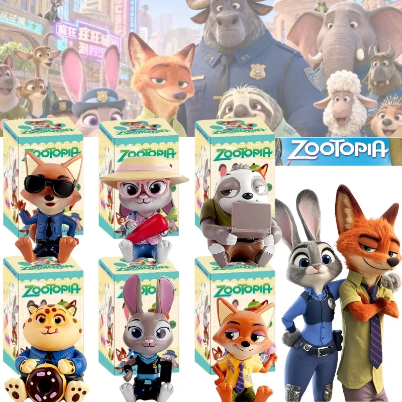 

Оригинальная слепая коробка Zootopia Judy Nick Seated Mystery Box Mayor, фигурка аниме, модель игрушки, коллекция игрушек, подарки на день рождения для детей
