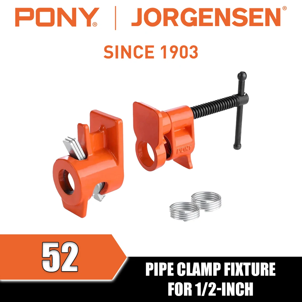 PONY&JORGENSEN 52 for 1/2-Inch Black Pipe Clamp Fixture Adjusting Fixed