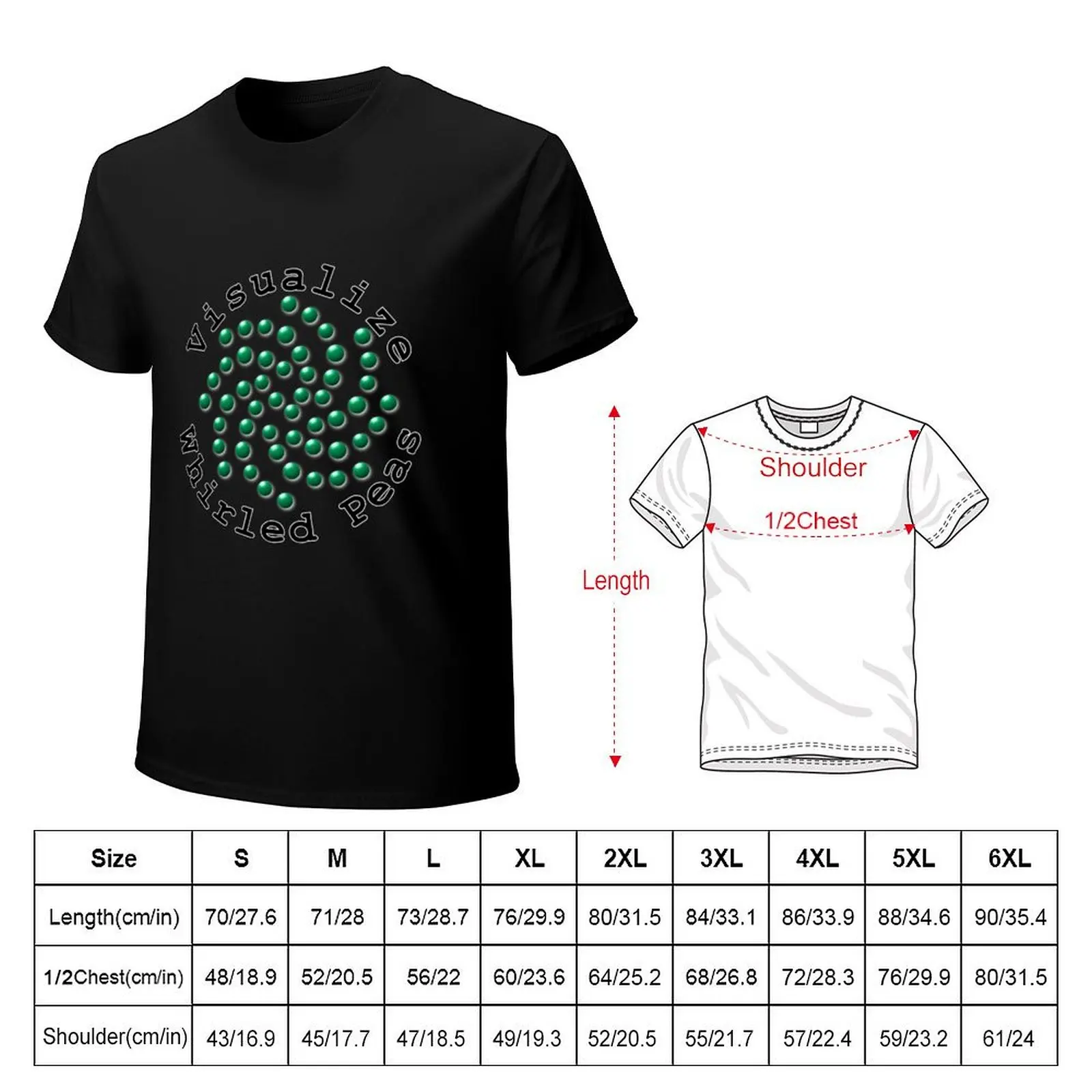 Visualize Whirled Peas T-Shirt anime t shirts oversize T-Shirt