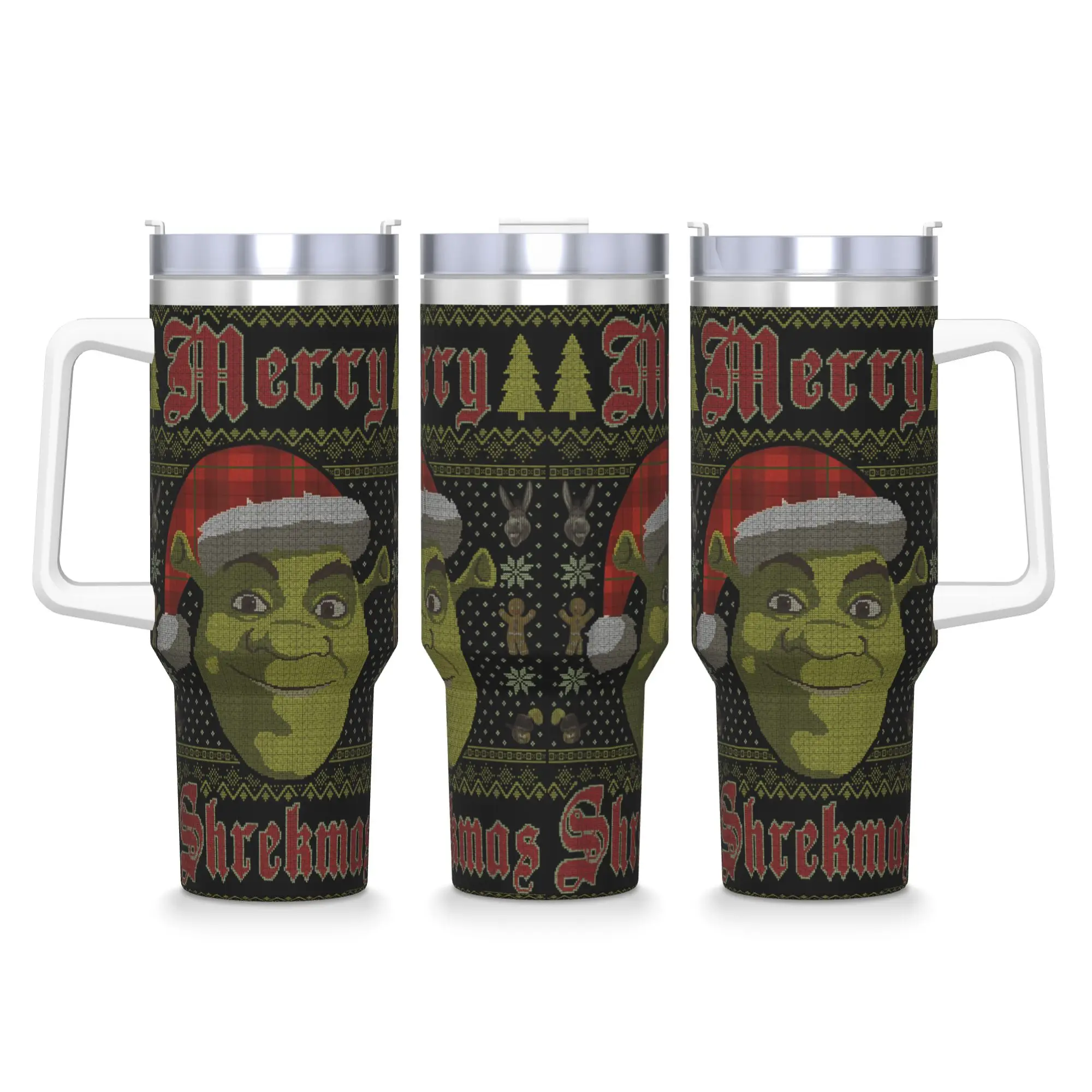 

Shrek Merry Shrekmas Stainless Steel Tumbler Travel Mugs Cup Large Coffee Mug Keep Heat Cold Drink Milk Tea Water Bottle