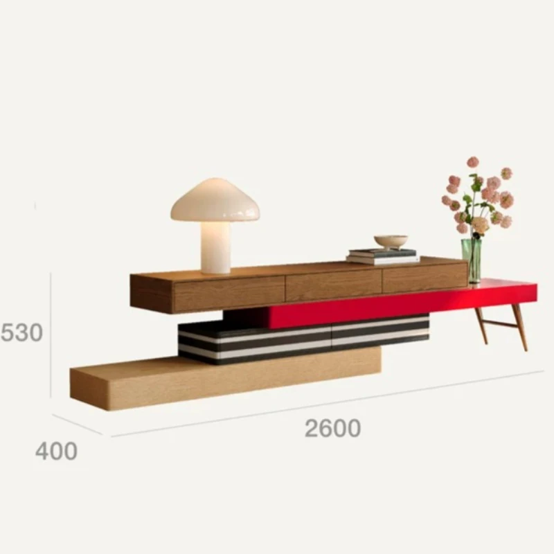 Modular Living Room Tv Stand Luxury Full Set Design Floral Tv Stand Vintage Floor Mueble Salon Para Tv Mid Century Furniture