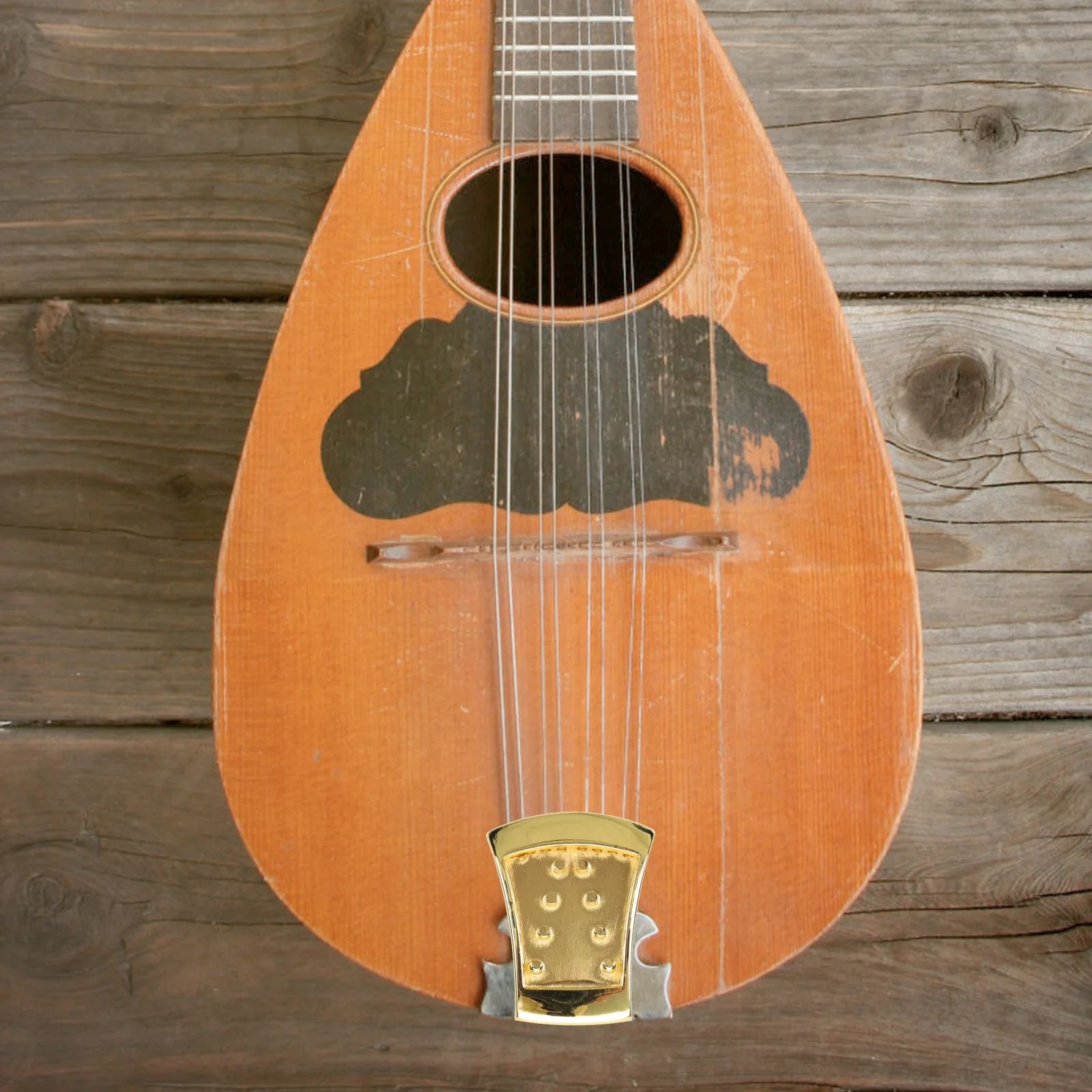 

1 Set Metal 8-String Mandolin Bridge Alloy Tailpiece Premium Parts Tools String Maintenance Smooth Design Practical Use Gift