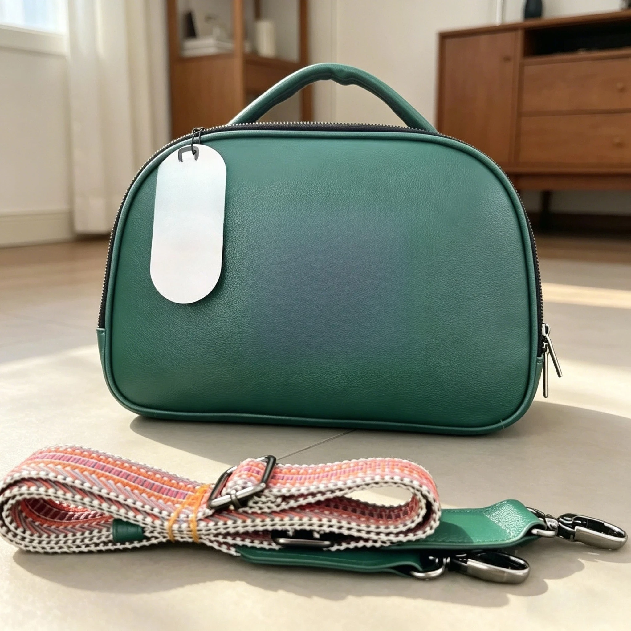Korean Fashion Golf Bag Waterproof Dual Layer Crossbody Shoulder Handbag Sports Storage Carry Pouch view 3