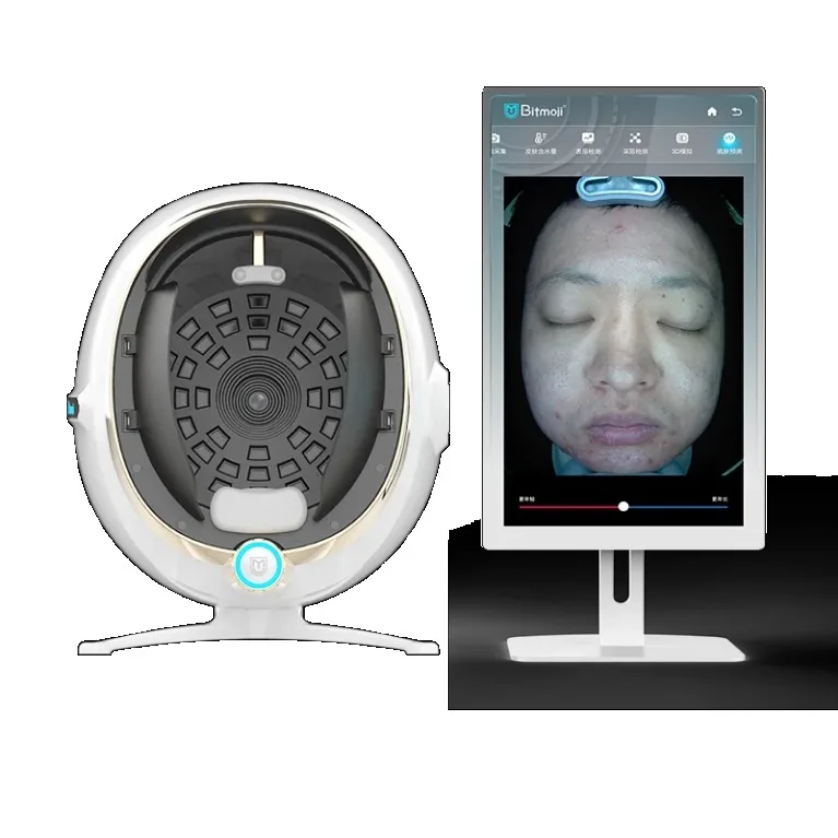 Beauty Equipment Multi Language Spectral Magic Mirror Skin Scanning Bitmoji 3D Human Face View Facial Analyzer Beauty Equipment