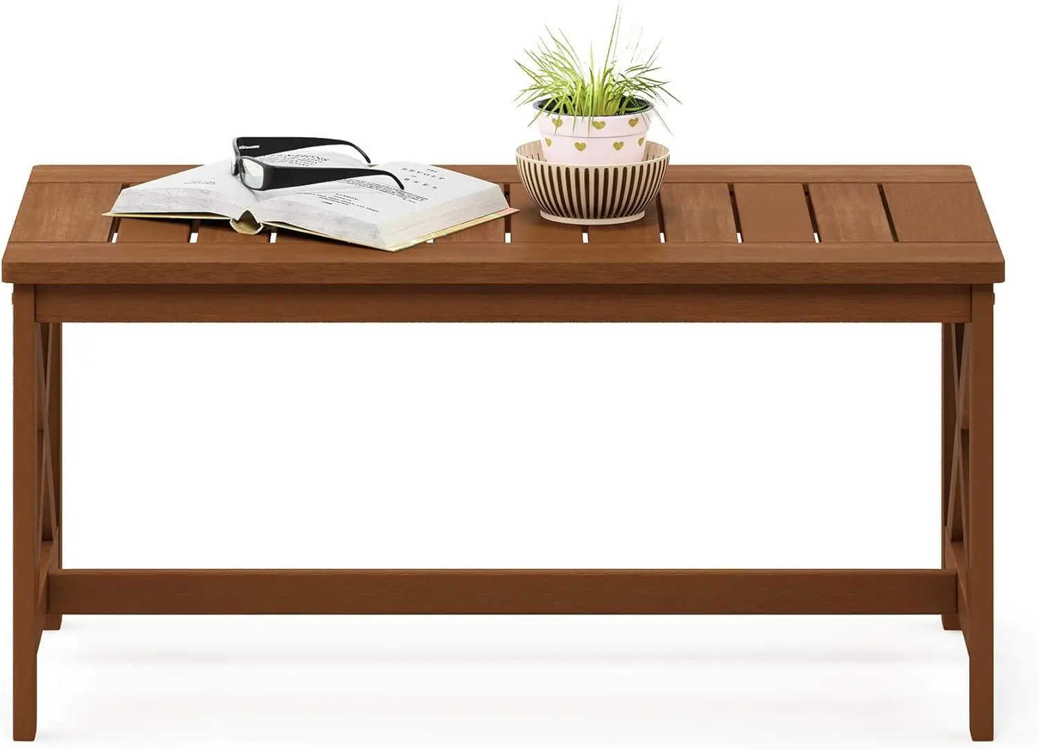 Tioman Coffee Table, X-Leg, Natural