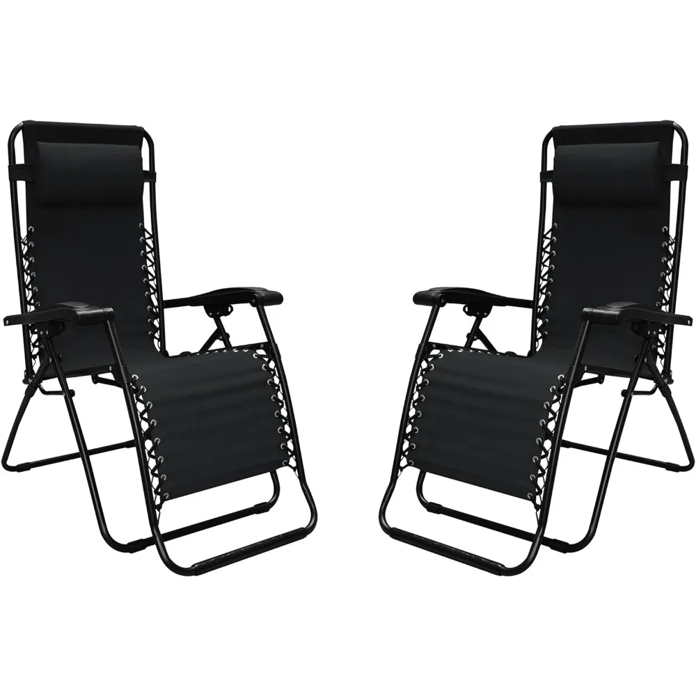 

Outdoor Chairs, Sports Black Infinity Zero Gravity Chair-2 Pack, 2-Pack Camping Outdoor Chair